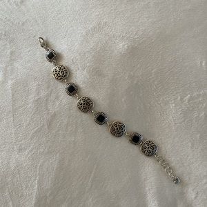 Black and silver Brighton bracelet